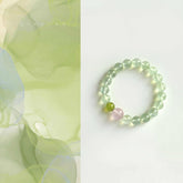 Bankong Yanyu | Premium Green Prehnite & Rose Quartz Bracelet – Healing & Serenity